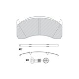 BRAKE LINING SET FERODO FRONT + REAR   VOLVO  FL